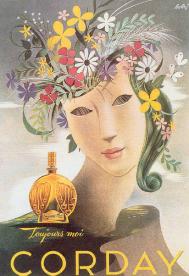 Corday Toujours Moi perfume poster